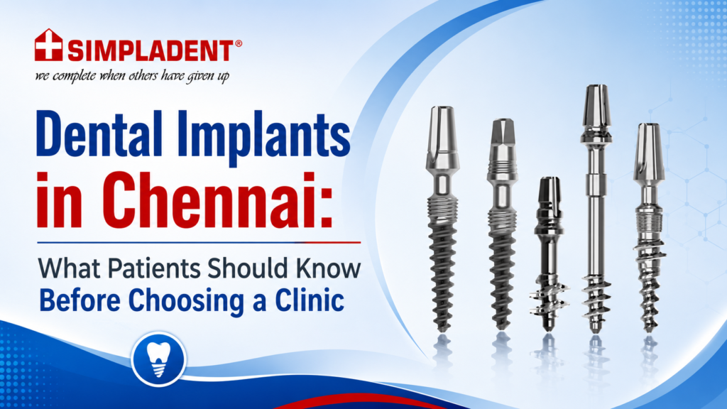 Dental Implants in Chennai: What Patients Should Know Before Choosing a Clinic - Simpladent Concept Chennai - 2026 Dental Implants in Chennai